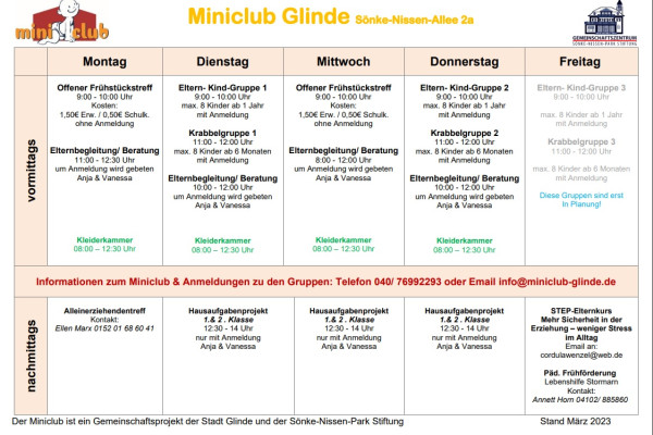 Miniclub Programm